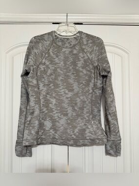 Lululemon Its Rulu Run Long Sleeve Shirt Data Rush Jacquard White Opal/Rover